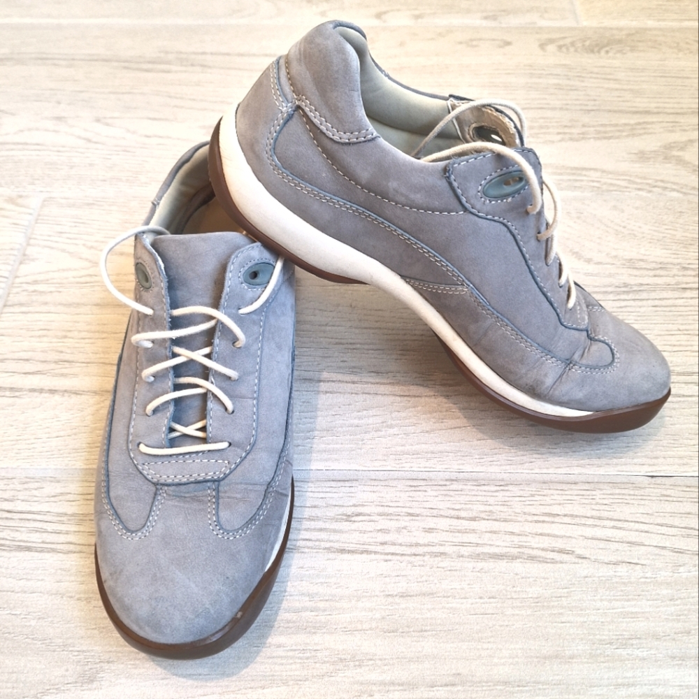 Rockport Kinetic Air Women's Gray Leather Lace Up Comfort Sneakers - Size 6.5